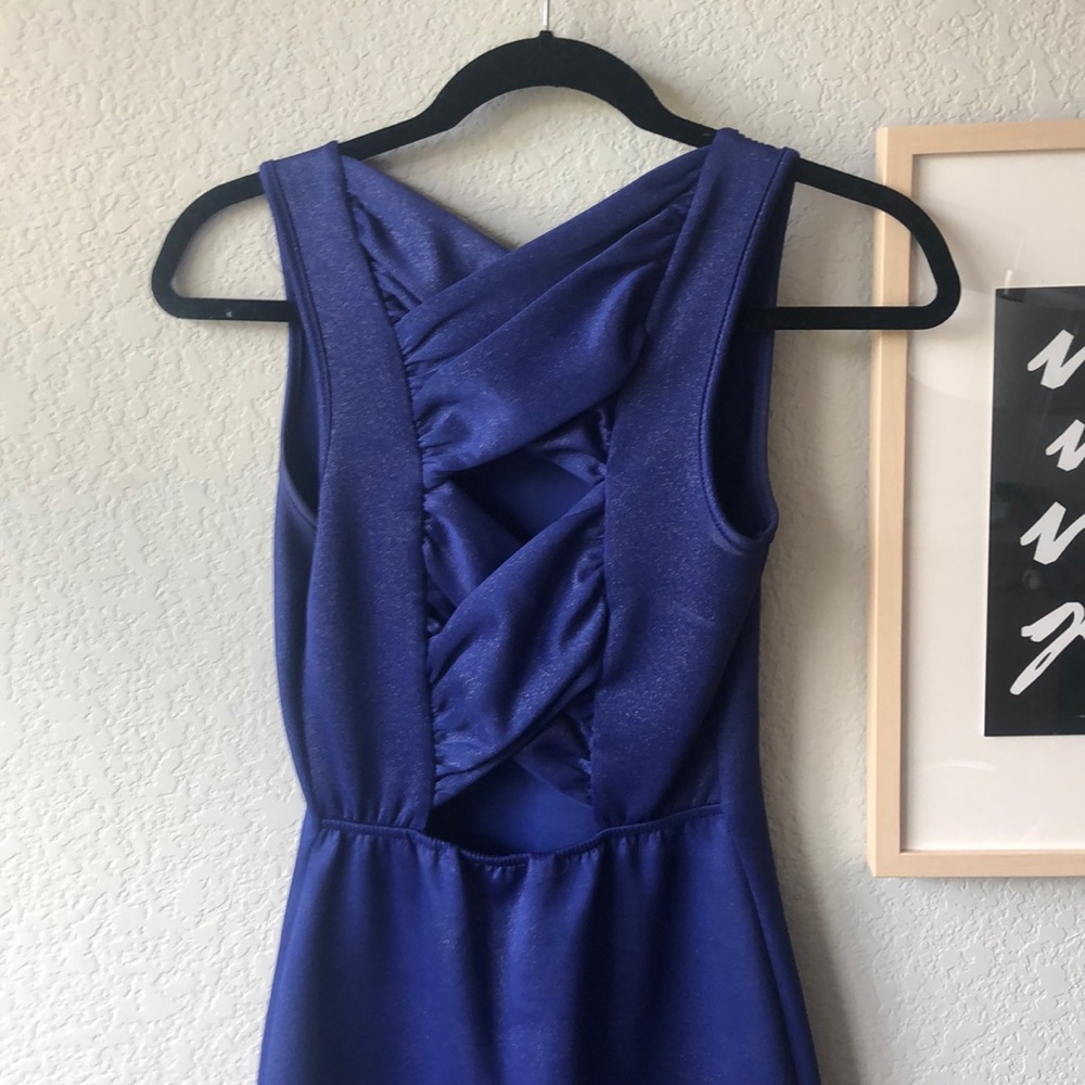 Purple sparkly tight mini dress!